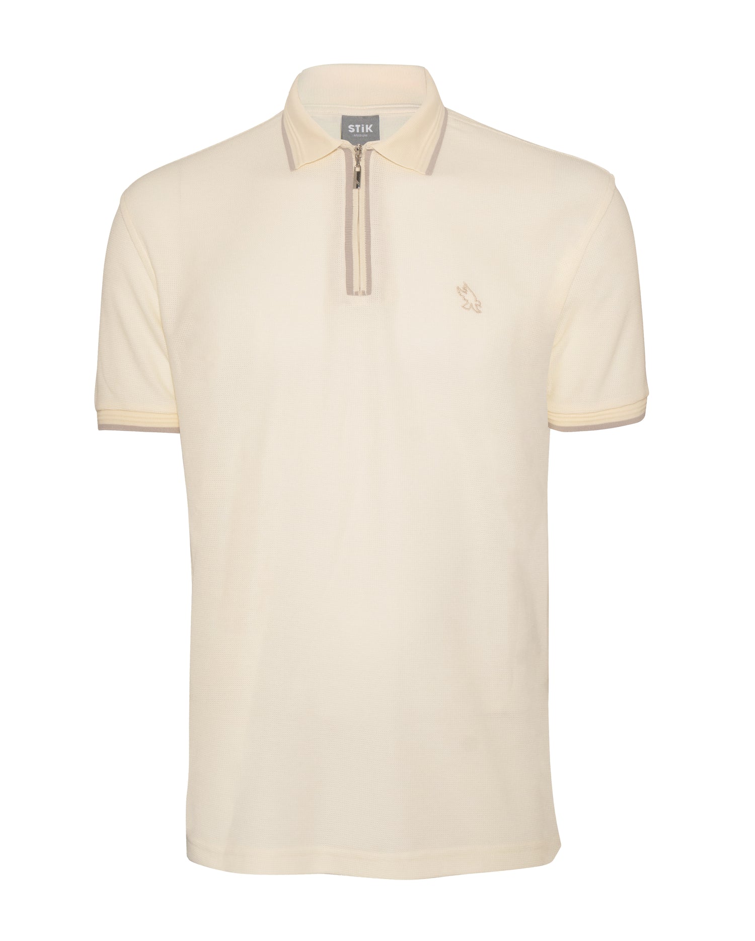 WAFFLE ZIPP RELIEFS POLO