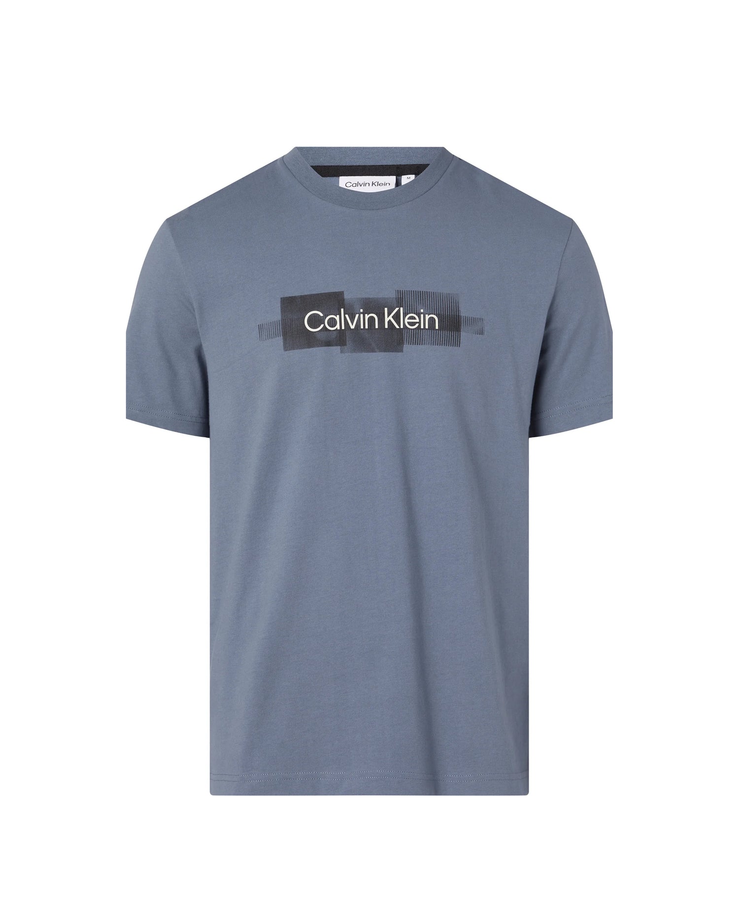 CALVIN KLEIN BOX STRIPED LOGO T-SHIRT