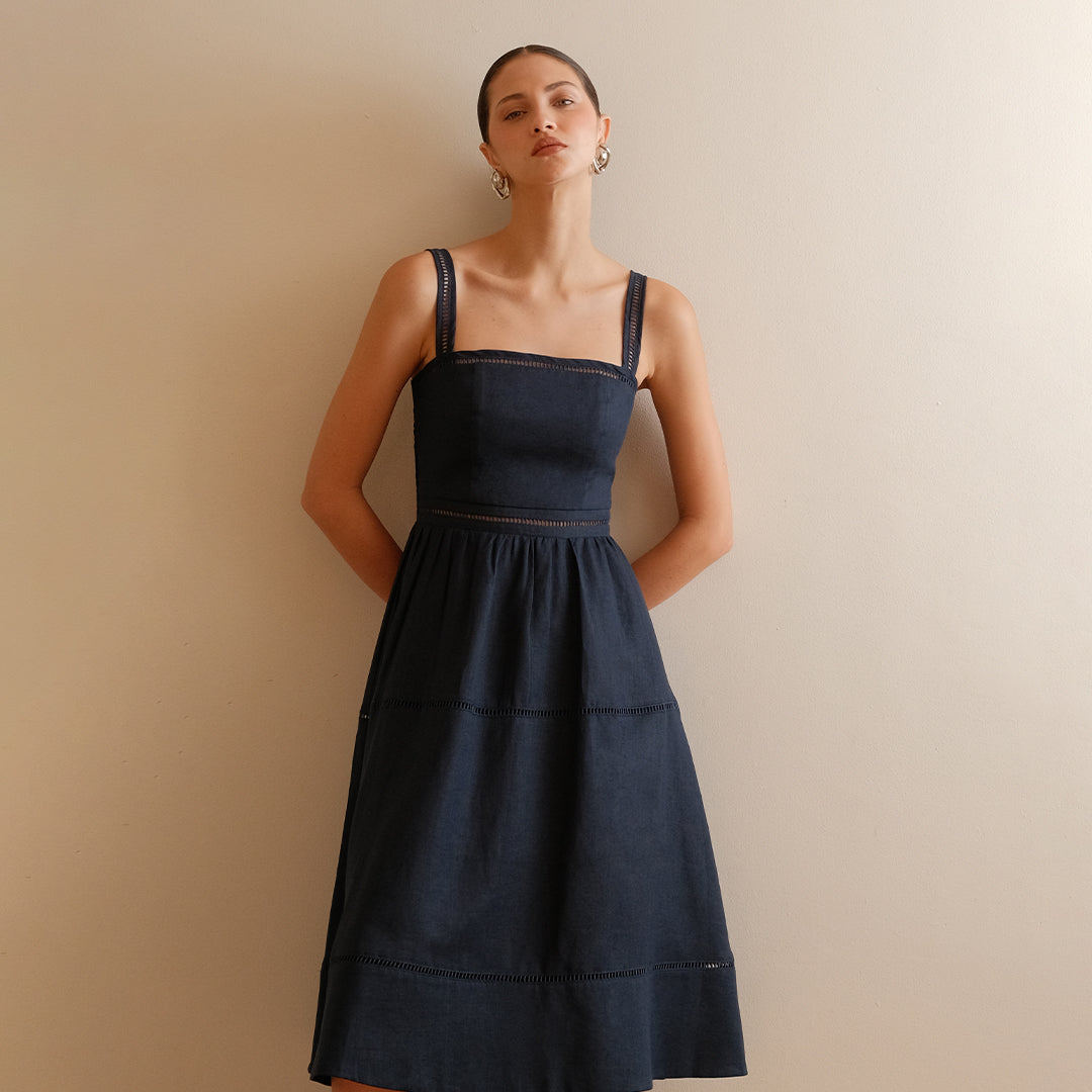 SCARLETT NAVY DRESS