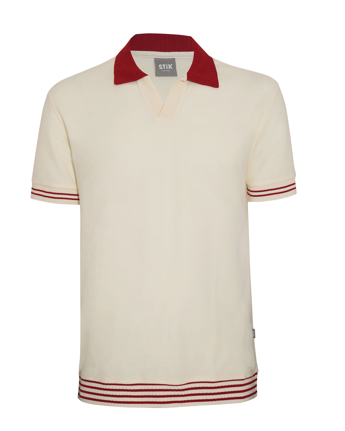 COLOR BLOCK NECK POLO