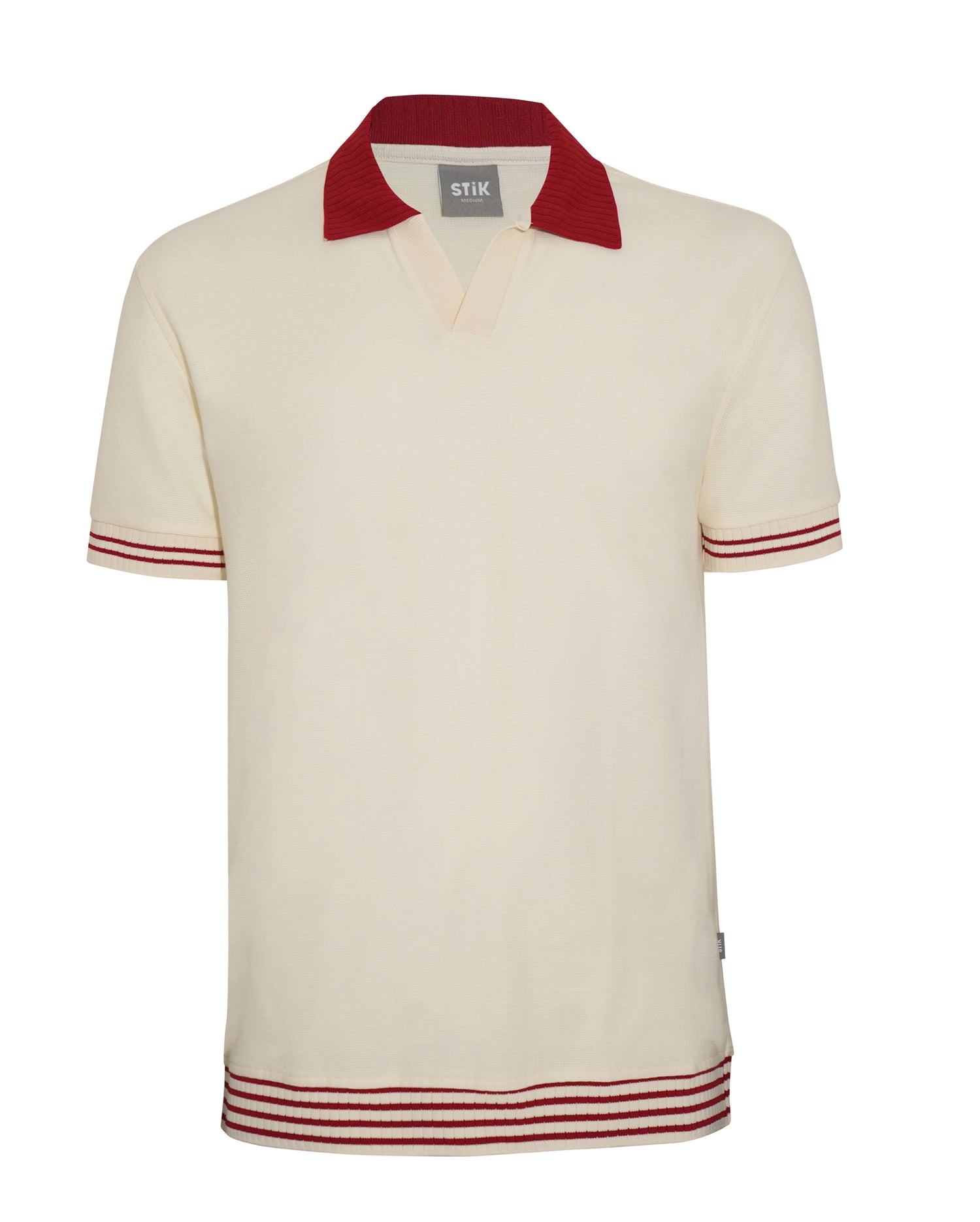 COLOR BLOCK NECK POLO