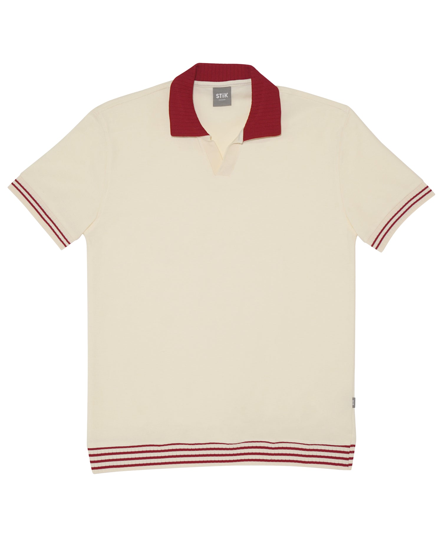 COLOR BLOCK NECK POLO