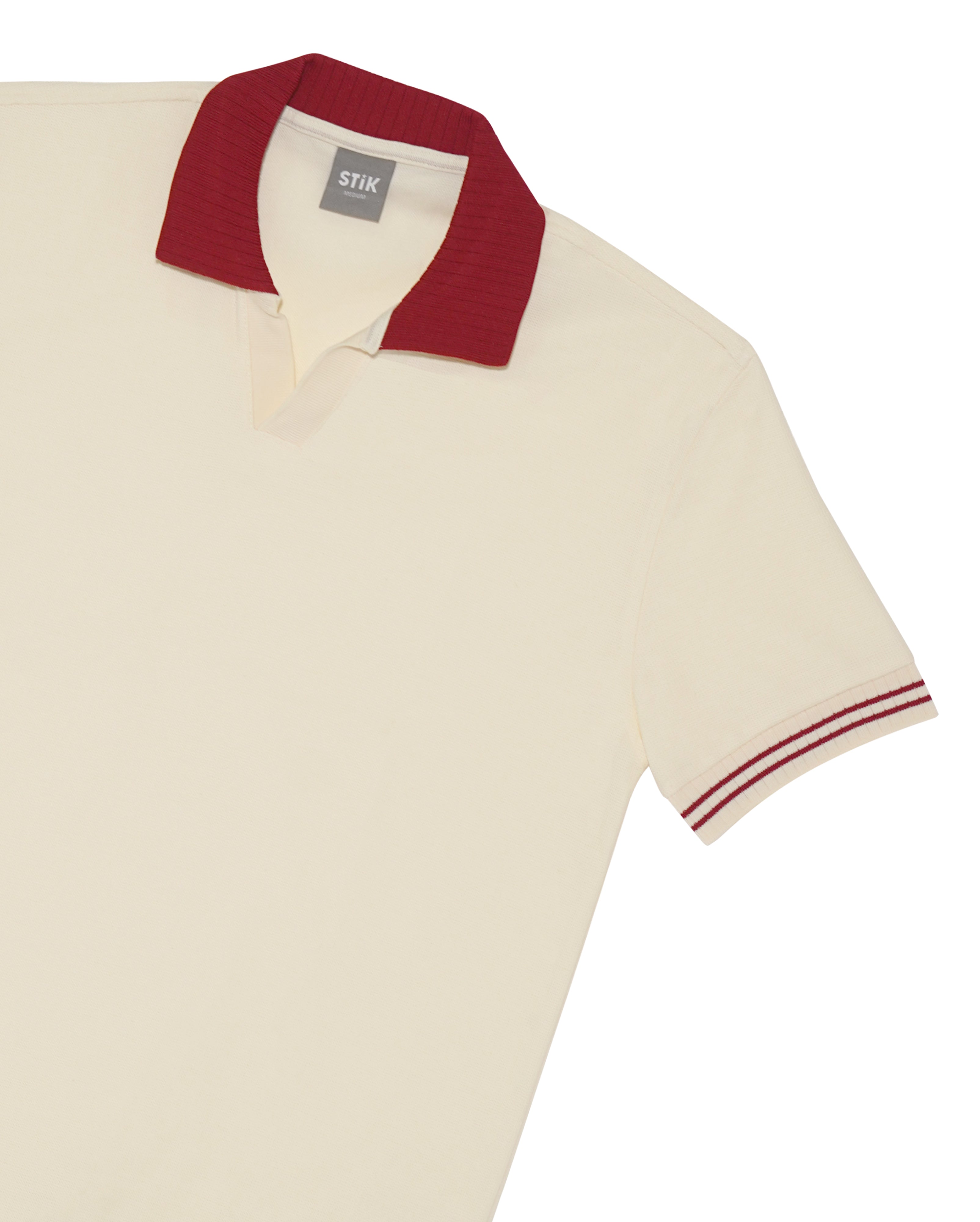 COLOR BLOCK NECK POLO