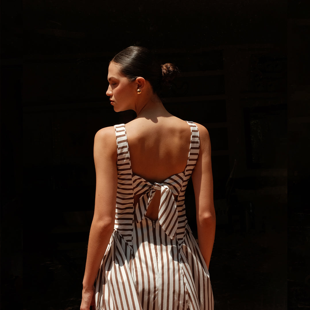 AMBER MIDI STRIPES DRESS