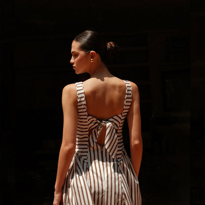 AMBER MIDI STRIPES DRESS