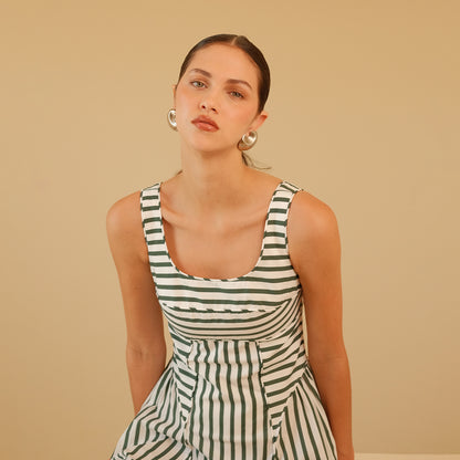 AMBER MIDI STRIPES DRESS