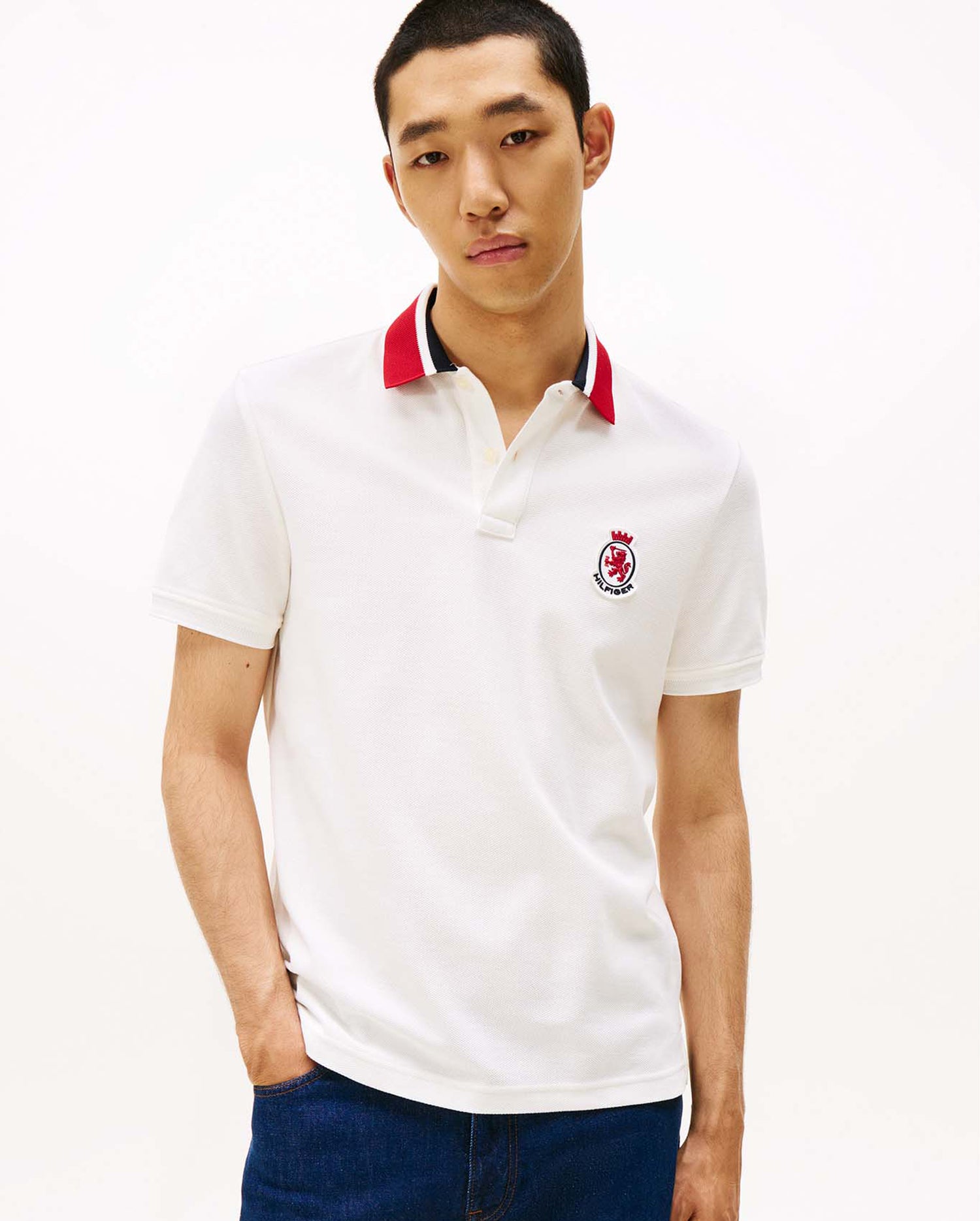 HERRINBONE COLLAR REG POLO