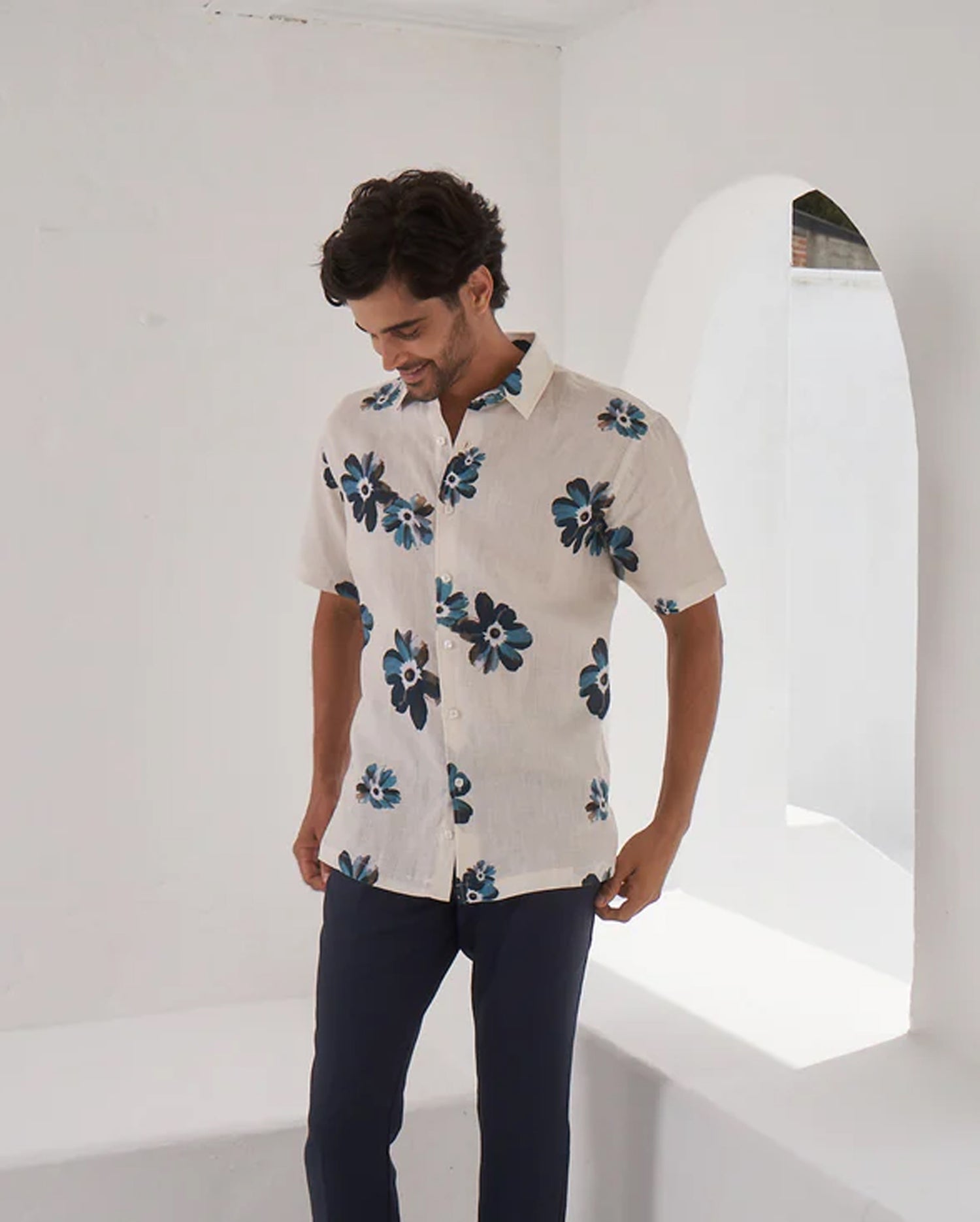 CAMISA DE LINO OLEO FLOWERS