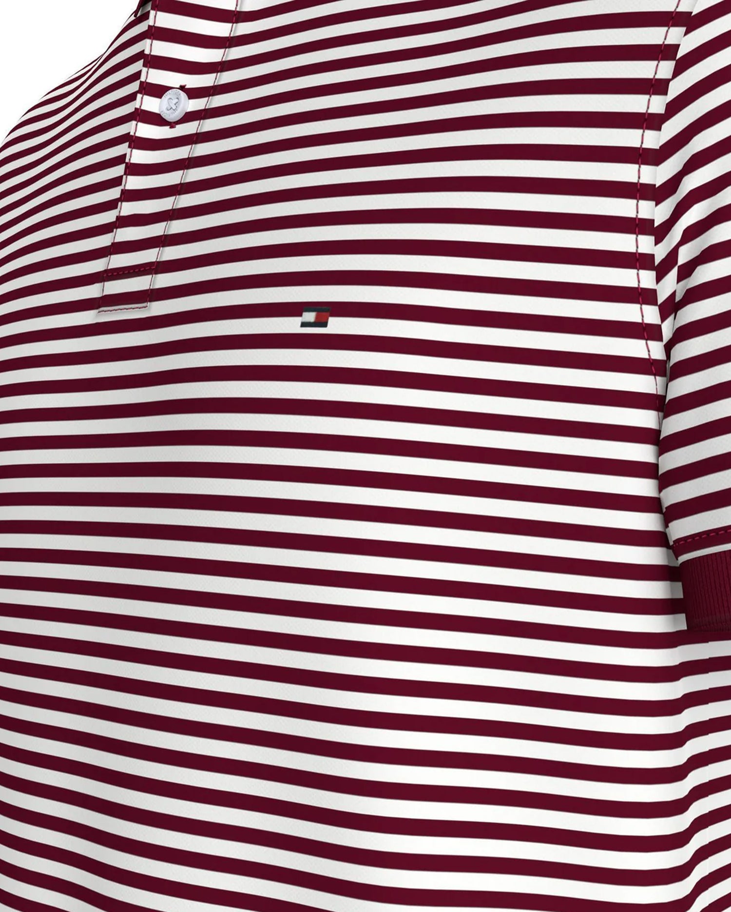 TOMMY RED STRIPED POLO SHIRT