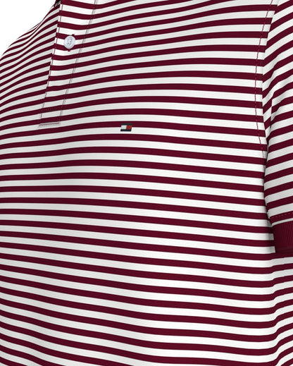 TOMMY RED STRIPED POLO SHIRT