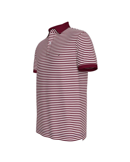 TOMMY RED STRIPED POLO SHIRT