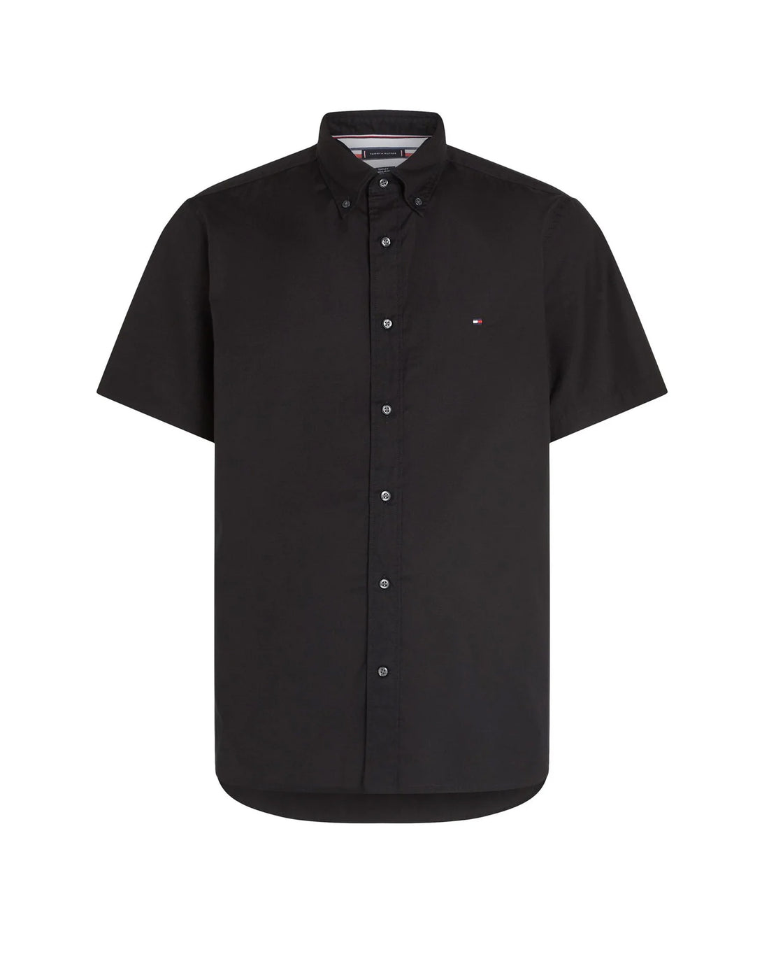 BLACK SHORT SLEEVE POPLIN SHIRT TH FLEX