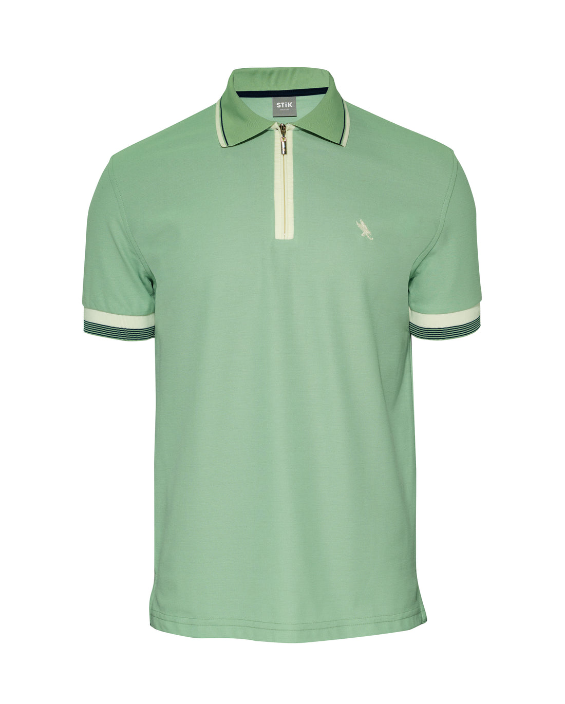 ZIPP STRIPE CUFF POLO